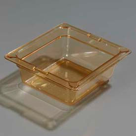 Topnotch® 1/6 Size Food Pan 6-25/32" x 6-3/8", Amber, 2.5" Deep