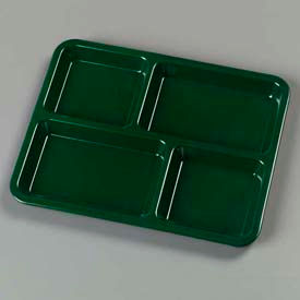 - 4-Compartment Tray 10-15/16", 8-21/32", 5/8", Forest Green