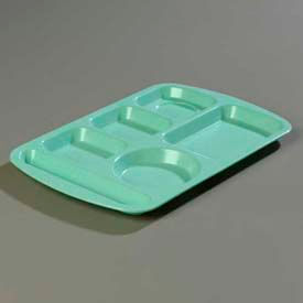 Left-Hand Handled Economy Melamine 6-Compartment Tray, Variegated