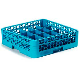 Opticlean 20-Compartment Cup Rack with 1 Open Extender, Carlisle Blue