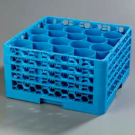 Opticlean Newave 20-Compartment Glass Rack W/ 4 Extenders, Carlisle Blue