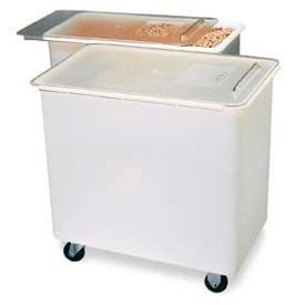 Mobile Ingredient Bin W/ Lid, 29-1/2"L x 18-1/8"W x 29"H, White