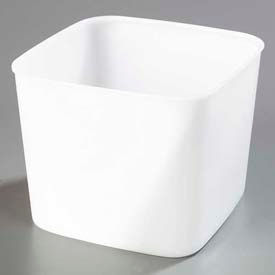 Square Food Storage Container, 7-5/8"L x 7-5/8"W x 6-7/8"H, White