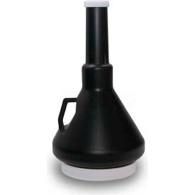 1-1/3 Quart Double Capped Funnel - Black