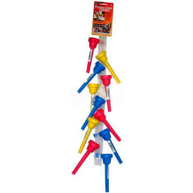 Flexible Spout Funnel w/ Clip Strip Of 12 Funnels