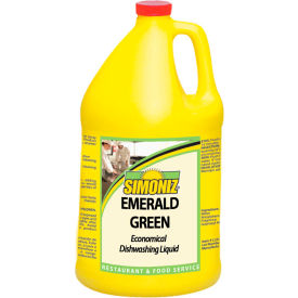 Manual Emerald Green Dish Detergent Liquid, Lemon, Gallon Bottle, 4 Bottles