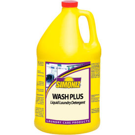 Wash Plus Liquid Laundry Detergent Gallon Bottle, 4 Bottles