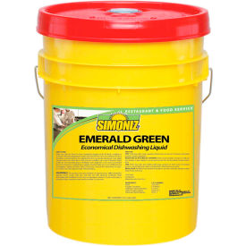 Manual Emerald Green Dish Detergent Liquid, Lemon, 5 Gallon Pail - E0985005