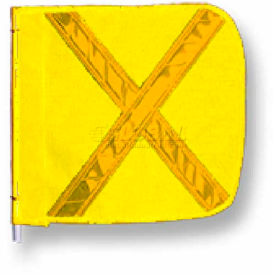 Heavy Duty Flag, 12"x11" Yellow with Yellow X
