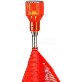 Traditional High Impact Plastic Lens For Heavy Duty Warning Whip, Red