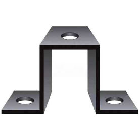 12 Ga. Black Powder-Coated Steel, Flat Surface Mounting Bracket
