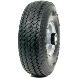 Hand Truck Tire Sawtooth Tread Flat Free - 2.25" Offset - 3/4" Bearings