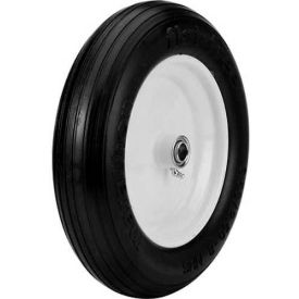 3.50/2.50-8 Flat Free Ribbed Tread - 3" Centered - 5/8" Bearings