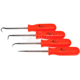 Pick Set-4 Piece W/ Neon Orange Handles