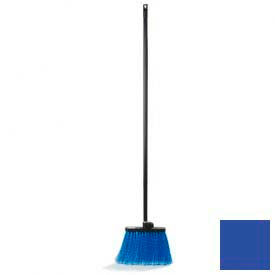 Flo-Pac Blue Duo-Sweep Flagged Warehouse Broom 9" with 48" Black Metal Handle