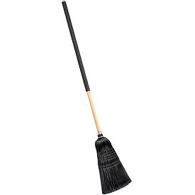 Warehouse/Janitor Broom 57"L, Black - Black - 4167903