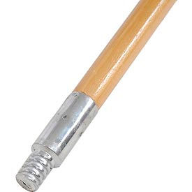 Metal Tip Threaded Wood Handle, 60"L x 15/16"Dia.
