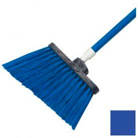 Sparta Spectrum Duo-Sweep Polyethylene Angle Broom Unflagged 56"L, Blue