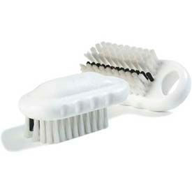 Hand & Nail Brush With Polyester Bristles 5" X 2", White