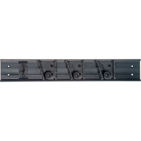 Roll 'N Grip Holder System, Black, 18", 1 Hook/3 Rollers