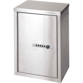 Stainless Steel Double Door Narcotic Cabinet with Combo Lock, 11"W x 8"D x 15"H