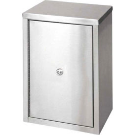 Stainless Steel Double Door Narcotic Cabinet with 2 Shelves, 11"W x 8"D x 15"H