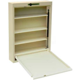 Medcessity Desk, 4 Shelves, 18"W x 4"D x 24-1/2"H, Beige