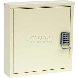 Patient E-Lock Security Wall Cabinet, 1 Adjustable Shelf, 16"W x 4"D x 16-3/4"H, Beige