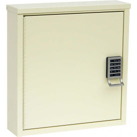 Patient E-Lock Security Wall Cabinet, 1 Adj. Shelf, 16"W x 4"D x 16-3/4"H, Light Gray