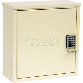 Patient E-Lock Security Wall Cabinet, 1 Adj. Shelf, 16"W x 8"D x 16-3/4"H, Beige