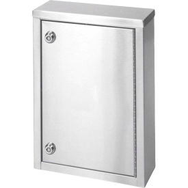 Stainless Narcotic Cabinet, Single Door, Ambi-Top, 2 Adj. Shelves, 11"W x 4"D x 15"H