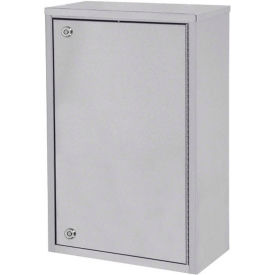 Stainless Steel Large Single Door Narcotic Cabinet with 4 Shelves, 16"W x 8"D x 24"H