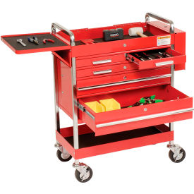 Sunex Tools 8045 27" Professional 5 Drawer Red Tool Cart with Locking Top