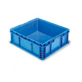 Stakpak Modular Straight Wall Container, 24"L x 22-1/2"W x 8-11/16"H, Blue, Polyethylene
