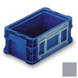 Stakpak Modular Straight Wall Container, 12"L x 7-13/32"W x 5"H, Gray, Polyethylene