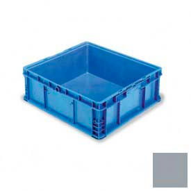 Stakpak Modular Straight Wall Container, 24"L x 22-1/2"W x 8-11/16"H, Gray, Polyethylene