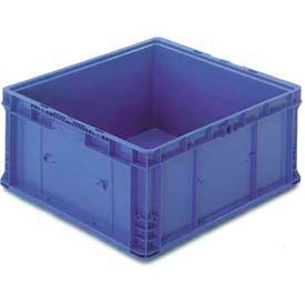 Stakpak Modular Straight Wall Container, 24"L x 22-1/2"W x 10-29/32"H, Blue, Polyethylene
