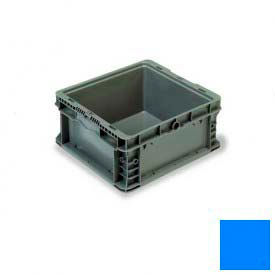 Stakpak Modular Straight Wall Container, 12"L x 15"W x 7-1/2"H, Blue, Polyethylene