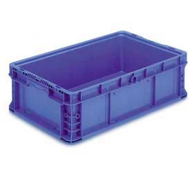 Stakpak Modular Straight Wall Container, 24"L x 15"W x 7-1/2"H, Blue, Polyethylene