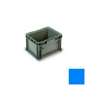 Stakpak Modular Straight Wall Container, 12"L x 15"W x 9-1/2"H, Blue, Polyethylene