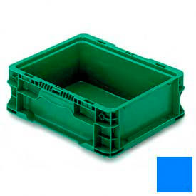 Stakpak Modular Straight Wall Container, 12"L x 15"W x 5"H, Blue
