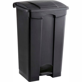 Plastic Step-On Receptacle- 23 Gallon Black