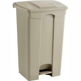 Plastic Step-On Receptacle- 23 Gallon Beige