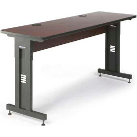 Classroom Training Table - Adjustable Height - 24" x 72" - African Mahogany