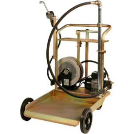 Electric Oil Transfer Cart, 55 Gallon Drums with 25' Reel 7 GPM