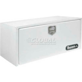 Steel Underbody Truck Box w/ Stainless Steel Rotary Paddle - White 14x16x30