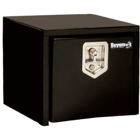 Steel Underbody Truck Box w/ Stainless Steel T-Handle - Black 16 x 14 x 18