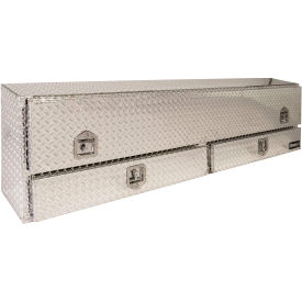 Aluminum Topside Truck Box with T-Handle & Drawers - 21x13-1/2x72