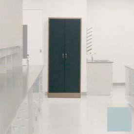 Lab Wall Freestanding Cabinet 35"W x 18"D x 84-1/4"H, 2 Steel Doors, 5 Adj Shelves, Gray