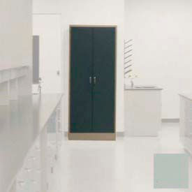 Lab Wall Freestanding Cabinet 35"W x 18"D x 84-1/4"H, 2 Steel Doors, 5 Adjustable Shelves, Stone Gray